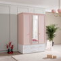 Hanah Home Armario Rosa y Blanco